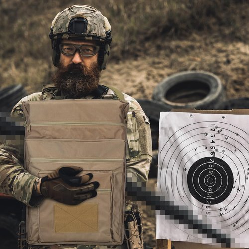 Wowangce 2 Pack 15" x 20" Range Target Carry Case for Shooting Range Bag with 3 Zipper Pockets Front Waterproof Small Range Bag Accessory Pouch for Shooting Range Convenient Carrying