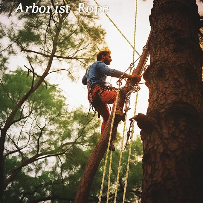Arborist Rope Climbing Rope(1/2in x 100ft) 48 Strands Tree Rope for Climbing Tree Swing Pulling Sailing