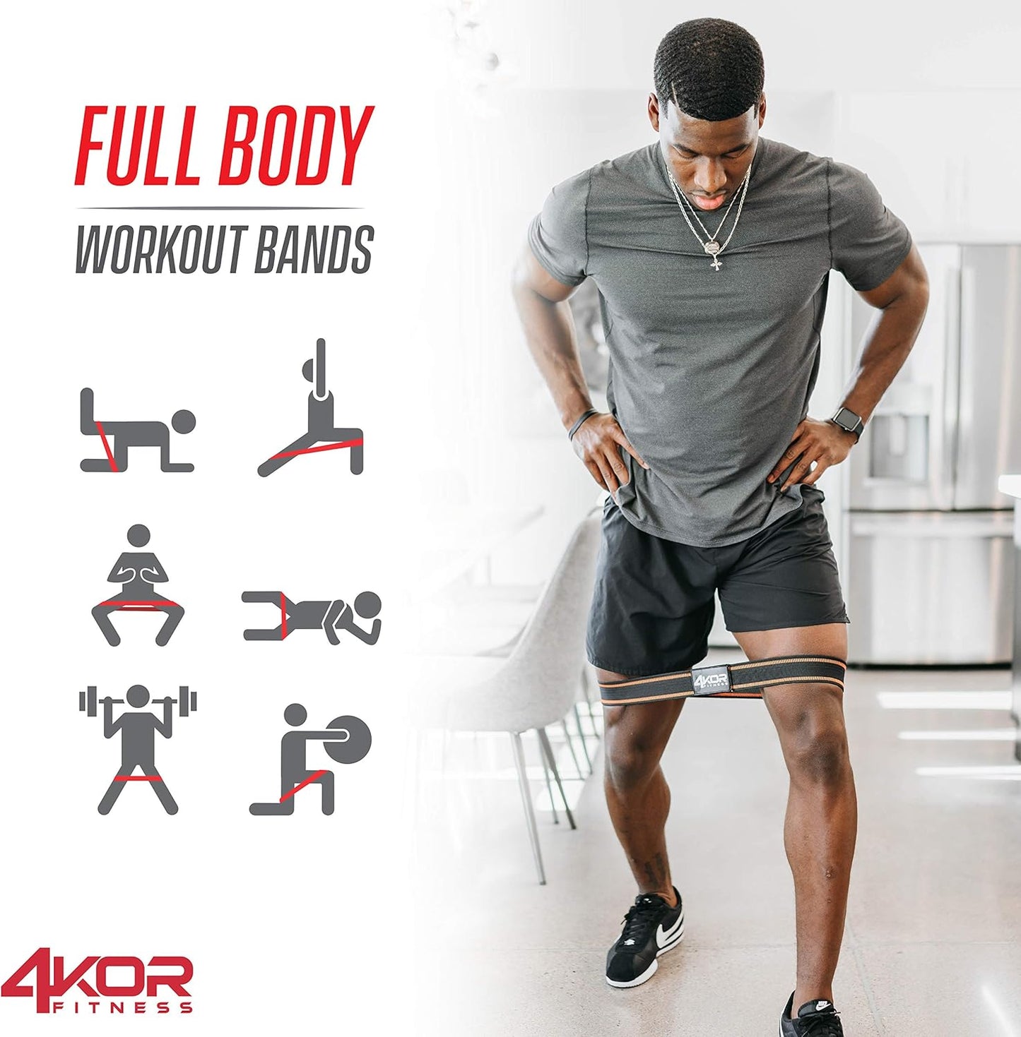 Resistance Loop Band Set, Perfect for Crossfit, Yoga, Physical Therapy, and Booty Building