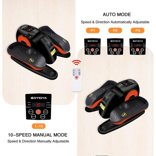 Under Desk Elliptical, 10 Adjustable Speeds Ellipse Leg Exerciser While Sitting for Seniors & Adults, Fully Assembled Leg Exercise Pro Compact Pedal Ellipse with Remote Control