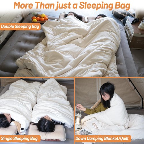 Himalaya Camping Sleeping Bags for Adults, 20°F/30°F/40°F, Peached Fabric, Waterproof, Washable, Connectable, Work as Blanket, Lightweight Cold Weather Backpacking Hiking Outdoor Travel