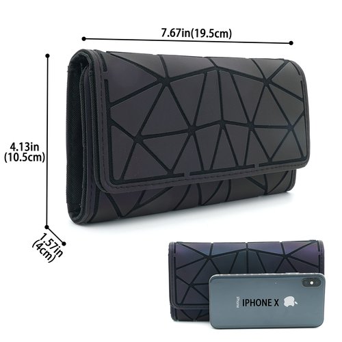 CAFINY Geometric chest bag Geometries Glow Backpack Geometrical Luminous Bag Holographic Travel Bags Retro Daypack for Casual, College, Work Set-G