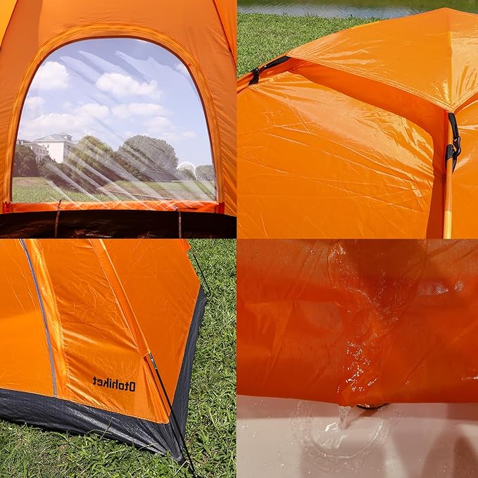 Backpacking Camping Tent Lightweight Portable Waterproof with Carrying Bag for Outdoor Summer Beach