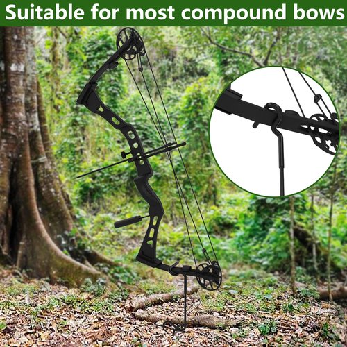 RunNico 2pcs Hunting Blind Bow Holder, Portable Stake With Rubber Coating, Stable for Ground Target Practice