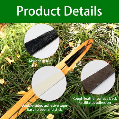 Luoyer 2 Pair Archery Bow Limb Silencers Stabilizers Shock Absorber Protective Paddings Bowstring Groove Silencers for Recurve Bow and Traditional Longbow