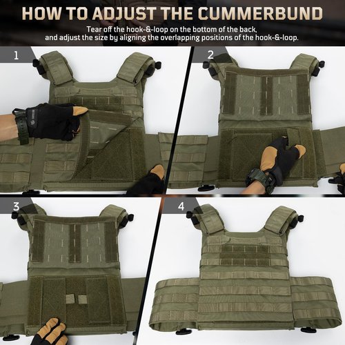 1TG Tactical Quick Release MOLLE Vest, Breathable Vest for Men, One Size Fully Adjustable