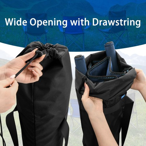 Xxerciz Camping Chair Replacement Bag Folding Chair Carry Bag with Double Shoulder Straps, Portable Travel Bag for Beach Chairs Camp Chairs Fishing Chairs Lawn Chairs (Only Bag)