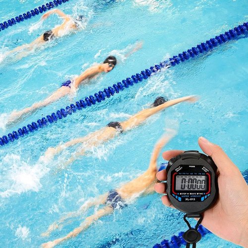 Fomatrade Stopwatch Digital Handheld Multi-Function Professional Handheld Electronic Digital LCD Chronograph Timer Stopwatch Sportwatch