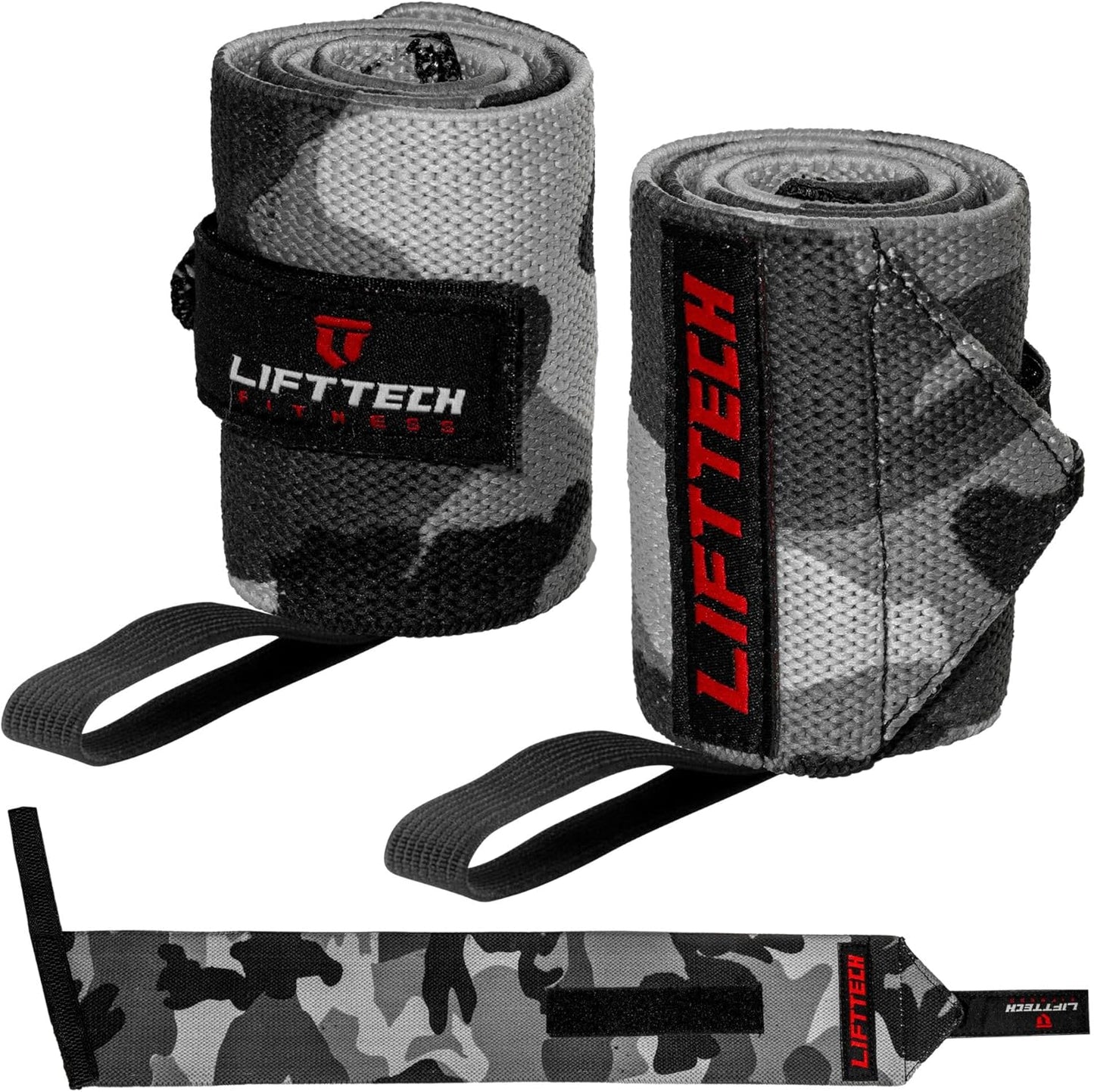PRO 20'' Lifting Wrist Wraps - Wrist Wraps for Weightlifting Men and Women Suitable - Thumb Loop Wrist Straps for Crossfit, Strength Training - Pair of 2