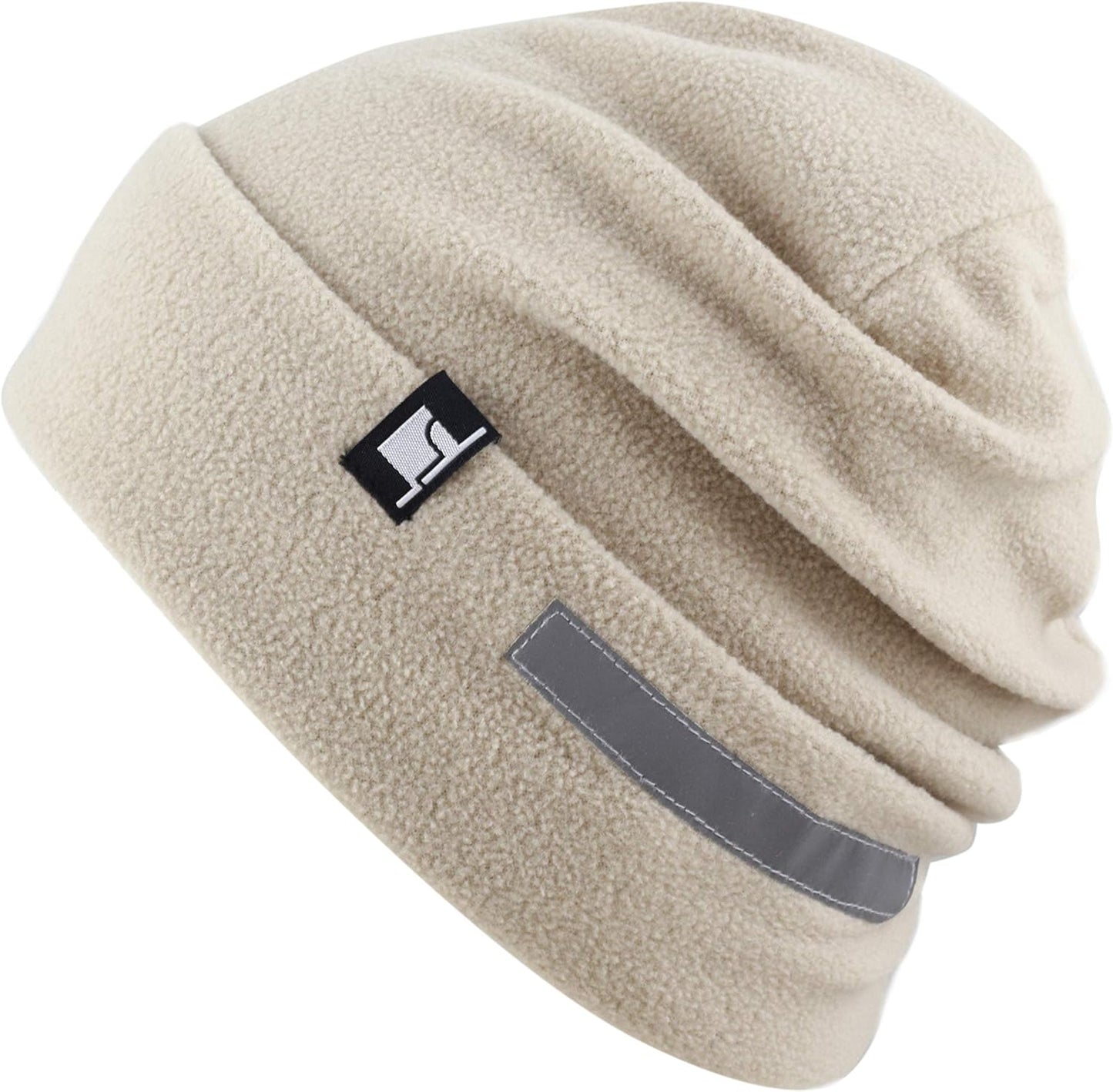 The Hat Depot Fleece Winter Functional Beanie Hat Cold Weather-Reflective Safety for Everyone Performance Stretch