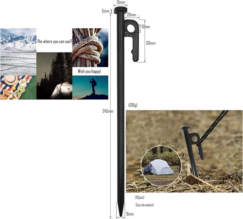 LBY Steel System Outdoor Tent Nail Camping Stakes