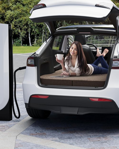 Zenzy 4" Camping Mattress for Model Y, CertiPUR-US Memory Foam, Soft and Washable Cover, Foam Car Bed Mattress for Car Sleeping- 76" x 43"