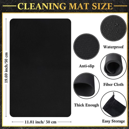 Nuanchu 6 Pack Cleaning Supplies Kit Include Cleaning Mat Cleaning Patches with Box and 6 Inch Cleaning Swabs, Brushes and Cleaning Picks for Cleaning Supplies