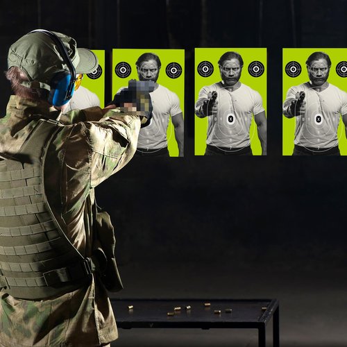 Weekgrat 25 Pcs 12 x 18 Inch Bad Man Paper Shooting Targets Paper Silhouette Targets for Range Fluorescent Yellow Human Designed Target for Shooting Enthusiasts Indoors Outdoors