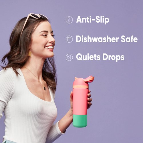 Owala 2-in-1 Water Bottle Brush Cleaner & Straw Cleaner, Anti-Slip Protective Sleeve for Stainless Steel Bottles