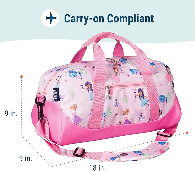 Wildkin Kids Overnighter Duffel Bag – Carry-On Size, Ideal for School & Sleepovers – Magical Unicorns