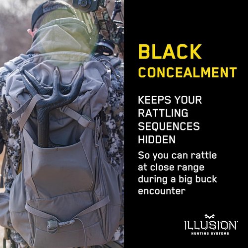 Illusion Systems Extinguisher Deer Call and Black Rack Rattling System - Patented Modislide and Bone-Core Technology - NAHC Approved - Deer Hunting Accessories and Equipment
