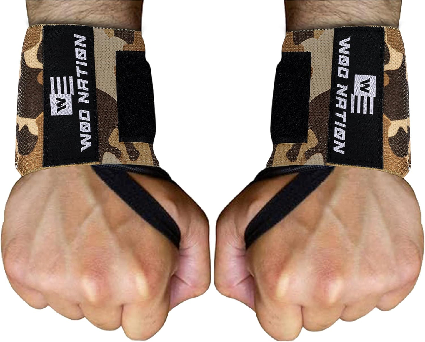 WOD Nation Wrist Wraps for Weightlifting & Strength Training – Professional Gym Straps w/Thumb Loop for Men & Women