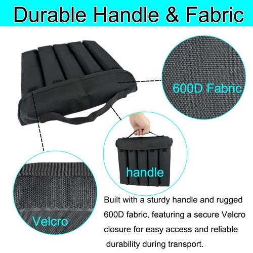 newganbo 5 Cell Suppressor Pouch Silencer Transport bag Suppressor Storage Case Durable & Lightweight for Range and Tactical Use