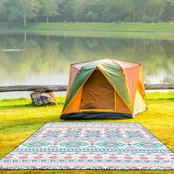 AISPARKY Beach Blanket Waterproof Sandproof, Oversized Large Beach Mat 79" X 83"/120"x108" for 1-8 Adults, Quick Drying&Compact&Lightweight, Picnic Mat Vacation Essentials for Beach Camping Travel