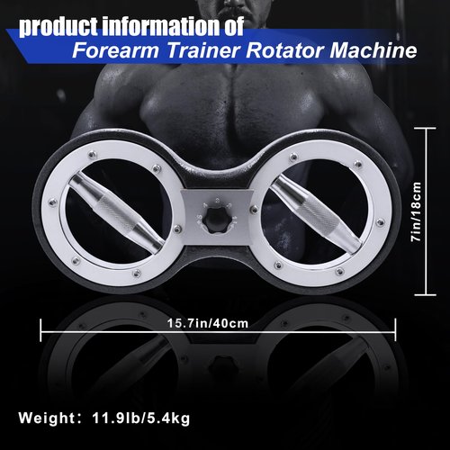 Rotator Machine Arm Workout with Wrist Gloves,12 Pounds Rotator Burn Machine for Men and Women,Arm Exercise Equipment with Adjustable Resistance,Grip Strengthener for Forearm Trainer