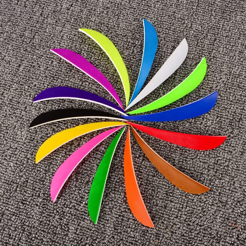 ZSHJGJR Archery Arrow Feathers 3 Inch 4Inch 5 Inch Turkey Feathers Fletchings Arrow Feathers Fletches Right Wing for DIY Hunting Arrows 50PCS