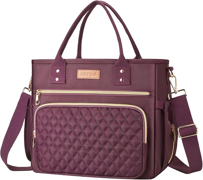 Large Women Lunch Bags for Work Insulated/Insulated Adult Lunch Box for Womens/Nylon Thermal Lunch Bag for Women/Leakproof Cooler Lunch Tote Bag with Storage Pocket (Mirage Purple)