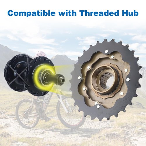 WEEROCK Bike Freewheel 7 Speeds, 14-28T Threaded Freewheel Screw On Bicycle Replement Part for MTB, Cruiser Bicycle
