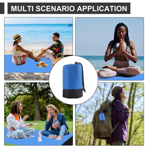 ThxYour Beach Blankets, Waterproof Beach Mat, Sand Free Camping Blanket, Oversized Travel Blankets for 4 Adults Outdoor, for Travel Camping Hiking Picnic, Easy to Clean
