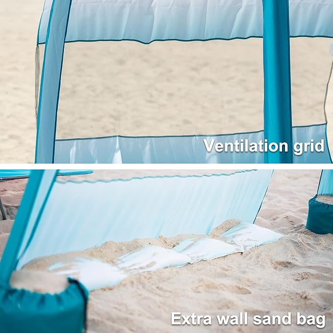 AMMSUN Beach Cabana Sidewall, Additional Privacy Sunwall for AMMSUN 6.2'×6.2' Beach Cabana, Easy Set Up and Take Down