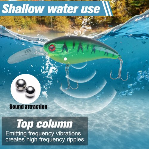 Deep Diving Crankbait Bass Fishing Lures Hard Baits Wobble Multi Jointed Swimbait for Freshwater Saltwater Trout Walleye Redfish Pike Catfish