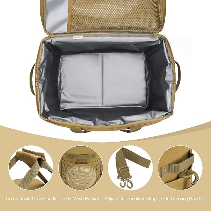Cooler Bag 48-Can Insulated Leakproof Soft Cooler Large Collapsible Portable Travel Cooler Bags 32L for Picnic, Waterproof Soft Ice Chest for Camping, Beach, Fishing, Outdoor - 32 Quart