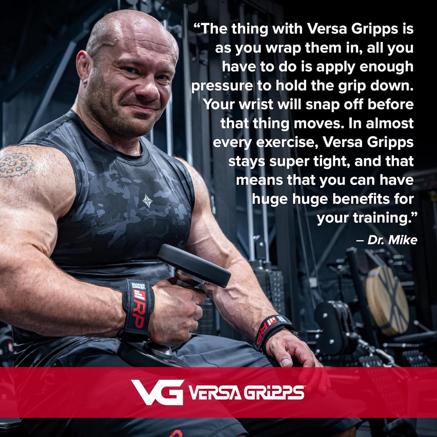 Versa Gripps® Pro Wrist Straps - USA-Made Weightlifting Training Accessory