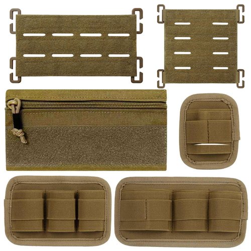 Tactical Bag Insert Modular Organizer Utility Admin Pouch Hook, Modular Elastic Loop Panel Organizers Pouch Insert Attachment with Hook Backed Fastener for Backpack Accessories