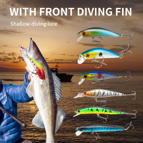 TSKS 150pcs/set Fishing Artificial Lures Kit Mixed with Front Diving Fin Minnow Surface Popper Crank Baits Pencil VIB with Hook and Soft Lures Accessories for Saltwater Freshwater Trout Bass Tackle