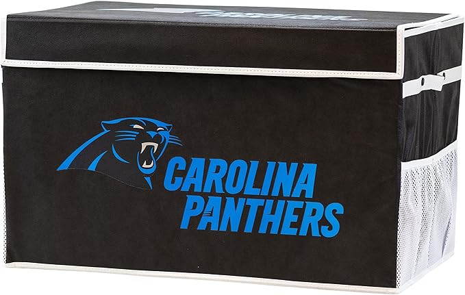Franklin Sports NFL Storage Footlocker Bins - Large Folding Organizer Containers - NFL Team Office, Bedroom + Living Room Décor - Large + Small Bins