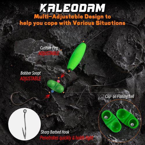 Catfish Rigs Catfish Float Rigs Catfishing Tackle Santee Rig 5/0 6/0 Circle Hooks for Peg Floats Catfish (Multiple Colors, 6/0 Hook * 6PCS)