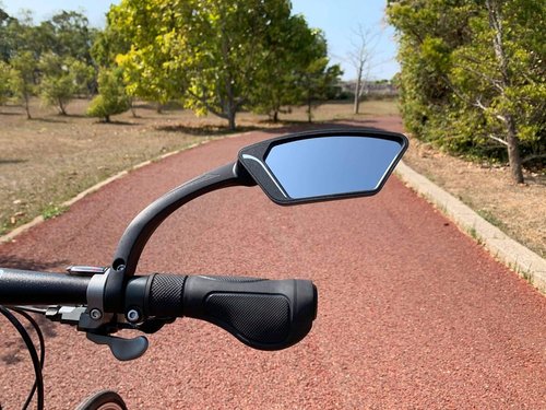 MEACHOW New Scratch Resistant Glass Lens,Handlebar Bike Mirror, Rotatable Safe Rearview Mirror, Bicycle Mirror,ME-002
