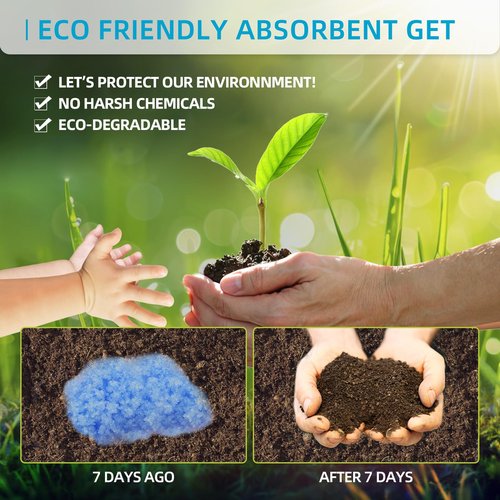 Portable Toilet Absorbent Gel Powder, 25 Pack Poo Gel for Camping Toilet Solid Waste and Urine, Eco Gel for Outdoor Recreation Hiking Fast-Acting Gel Deodorizing Treatment