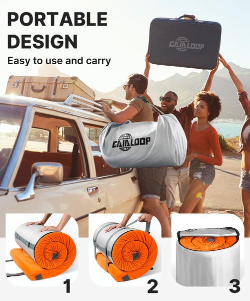 Floor GAIALOOP Memory Foam Futon Mattress Car Camping Bed Glamping Roll Up Mattress, Japanese Floor Sleeping Mat Camp Cot Mattress Pad Travel Guest Side Sleepers[Twin: 75 * 38 * 3"]