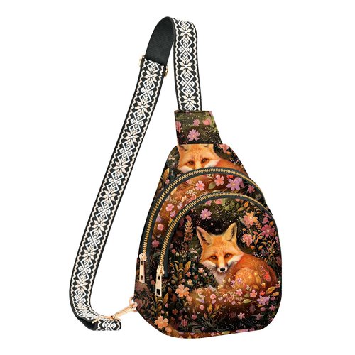 opshksog Animal Small Sling Bag for Women Leather Crossbody Bags Sling Backpack for Outdoor Travel