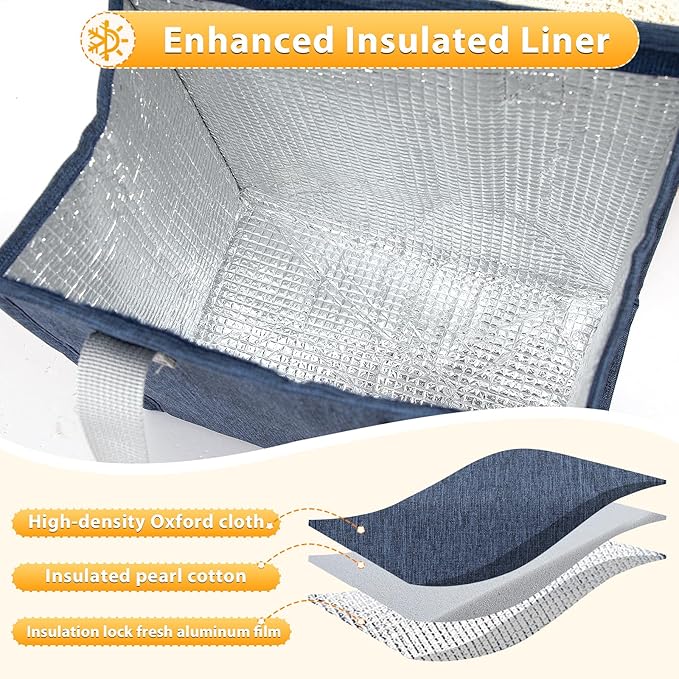 12 Pack Lunch Bags Bulk,Insulated Reusable Lunch Bags with Aluminum for Women Men,Leakproof Tote Large Lunch Box for Office,Work,Beach or Travel,multicolor