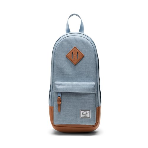 Herschel Supply Co. Heritage Shoulder Bag, Ashley Blue Crosshatch/Natural