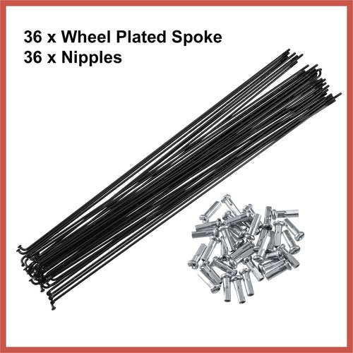 ACROPIX 36 Pcs Bicycle Steel Spokes 14G Bike Spoke 290mm Length with Nipples for Most Bicycle Car Parts