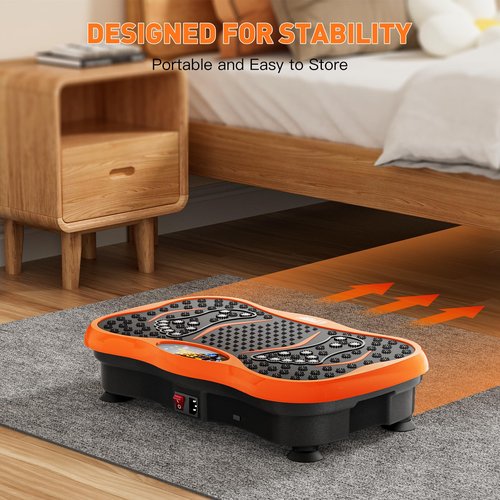 CFBF Vibration Plate Exercise Machine, Whole Body Workout Vibration Fitness Platform Machine for Lymphatic Drainage, Waver Vibrating Plate Machine for Weight Loss Shaping, 99 Levels, Resistance Bands