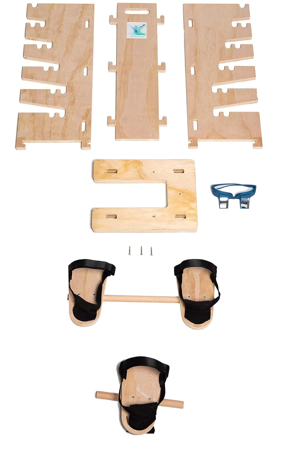 Pain Free-Posture Multi-Positioning TOWER & Blue Prism Glasses (Includes Single & Double Pedal)- INTENDED for POSTURE EXERCISES, YOGA-New & Improved with Upgraded & Better Made Pedals- Thicker & Sturdy-Safe & Easy to Use-HIp Flevor Release-Neck Hip Lower