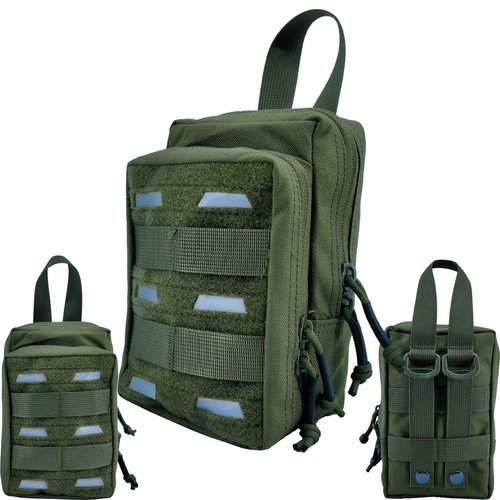 WICKTICK Tactical EDC Pouch, Molle Utility Pouch Gadget Organizer Holder Bag Phone Holster Waist Pack Admin Pouch Tool Pocket for Outdoor Activities, Attached to Backpack/Vest/Belt (Green, Enhanced)