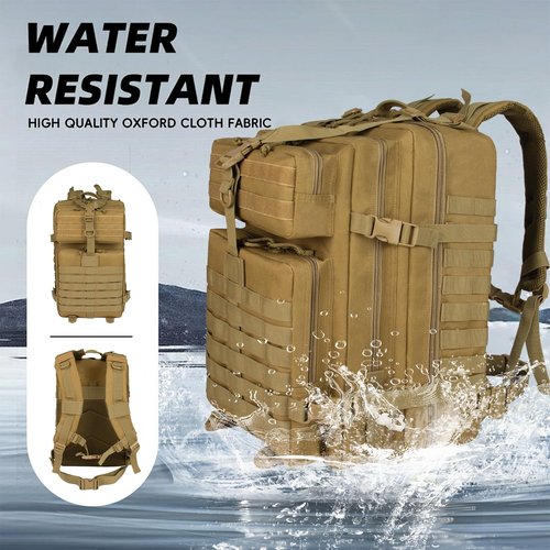 Ogguno 45L Military Tactical Backpacks For Men Trekking Daypack Bug Out Bag Lage MOLLE 3 Day Assault Pack Camping Hiking - Khaki Pack