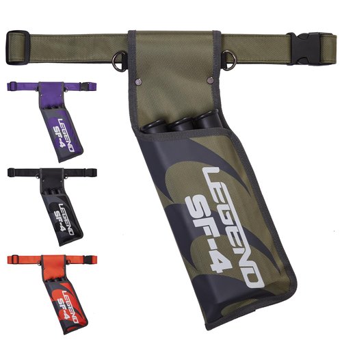 LEGEND SF4 Field Quiver for Arrows - Beginner-Friendly Arrow Quiver with 3 Arrow Tubes, Durable Archery Quiver with Adjustable Belt Strap, High End Waist Quiver, Arrow Holder for Field Archery - Green