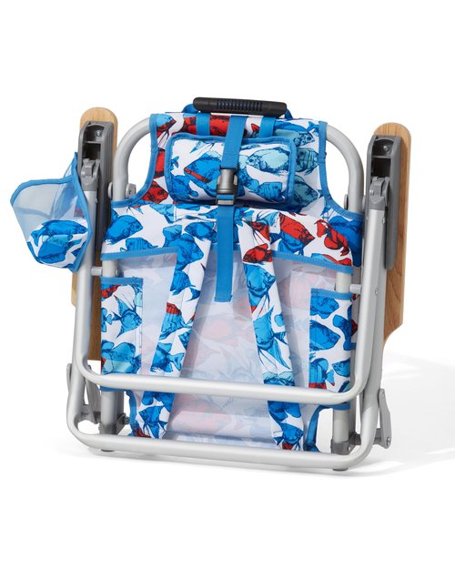 Tommy Bahama Kid's 5-Position Lay Flat Backpack Folding Beach Chair, School of Fish